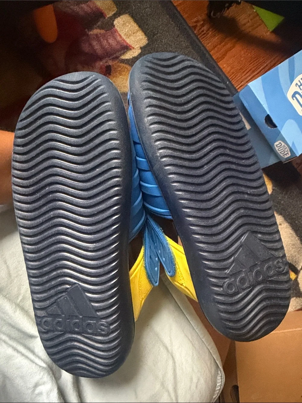 adidas Kids Blue & Yellow Finding Dory Slip-On Clogs